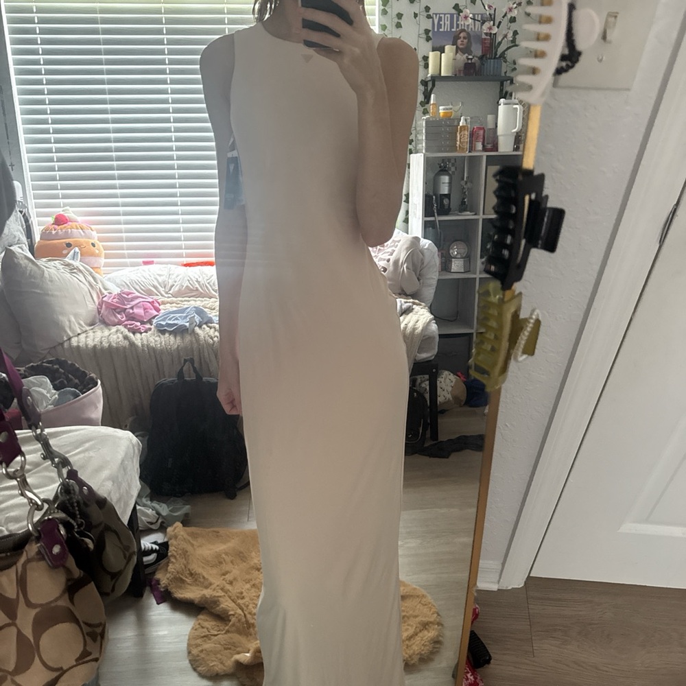 Guess Cream Sleeveless Dress